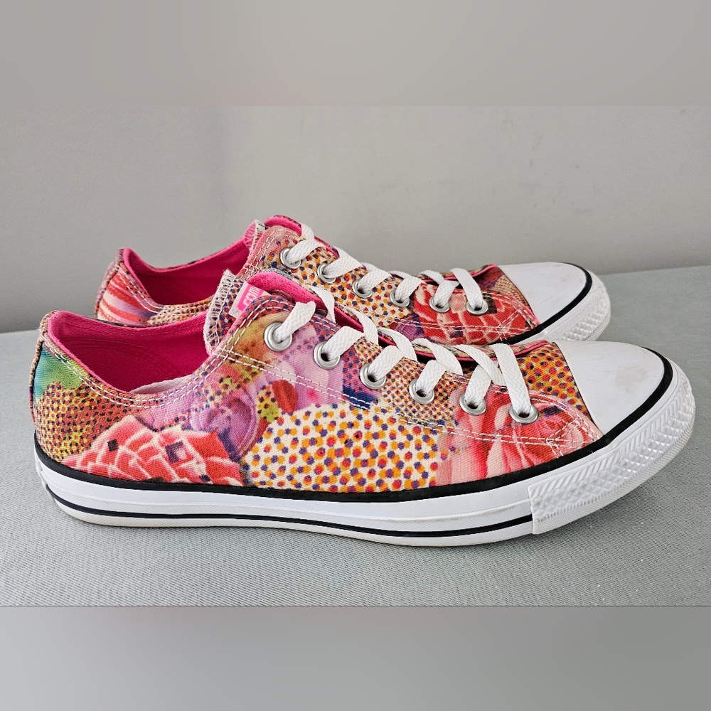 CONVERSE All Star OX Womens Digital Floral Sneakers, Shoes - Picture 2 of 9